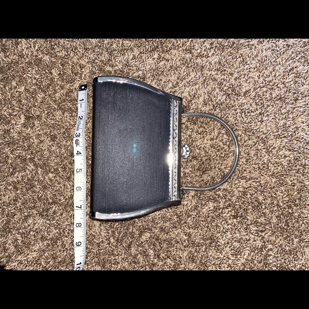 Vintage rockabilly style black clutch